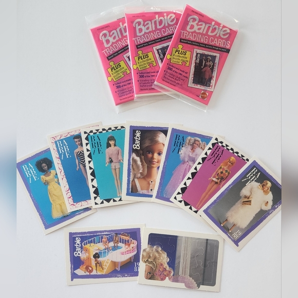 Barbie Fashion Trading Cards Lot of 3 Packs 1991 Vintage Sealed Mattel 1188 - Picture 7 of 8